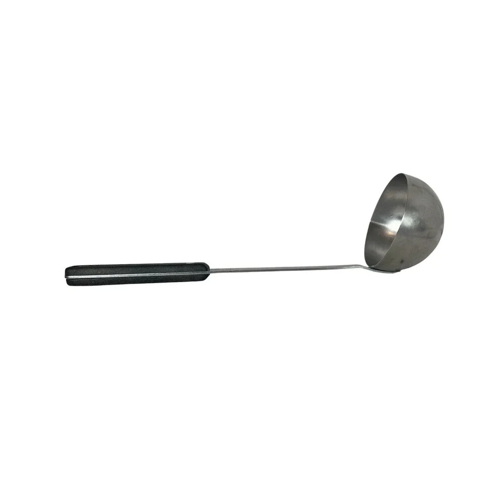 Vintage Flint USA Stainless Wood Handle Serving Ladle With Spout